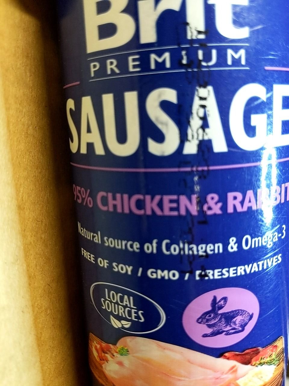 Salám pro psy Brit Premiun sausage - Chicken & Rabbit