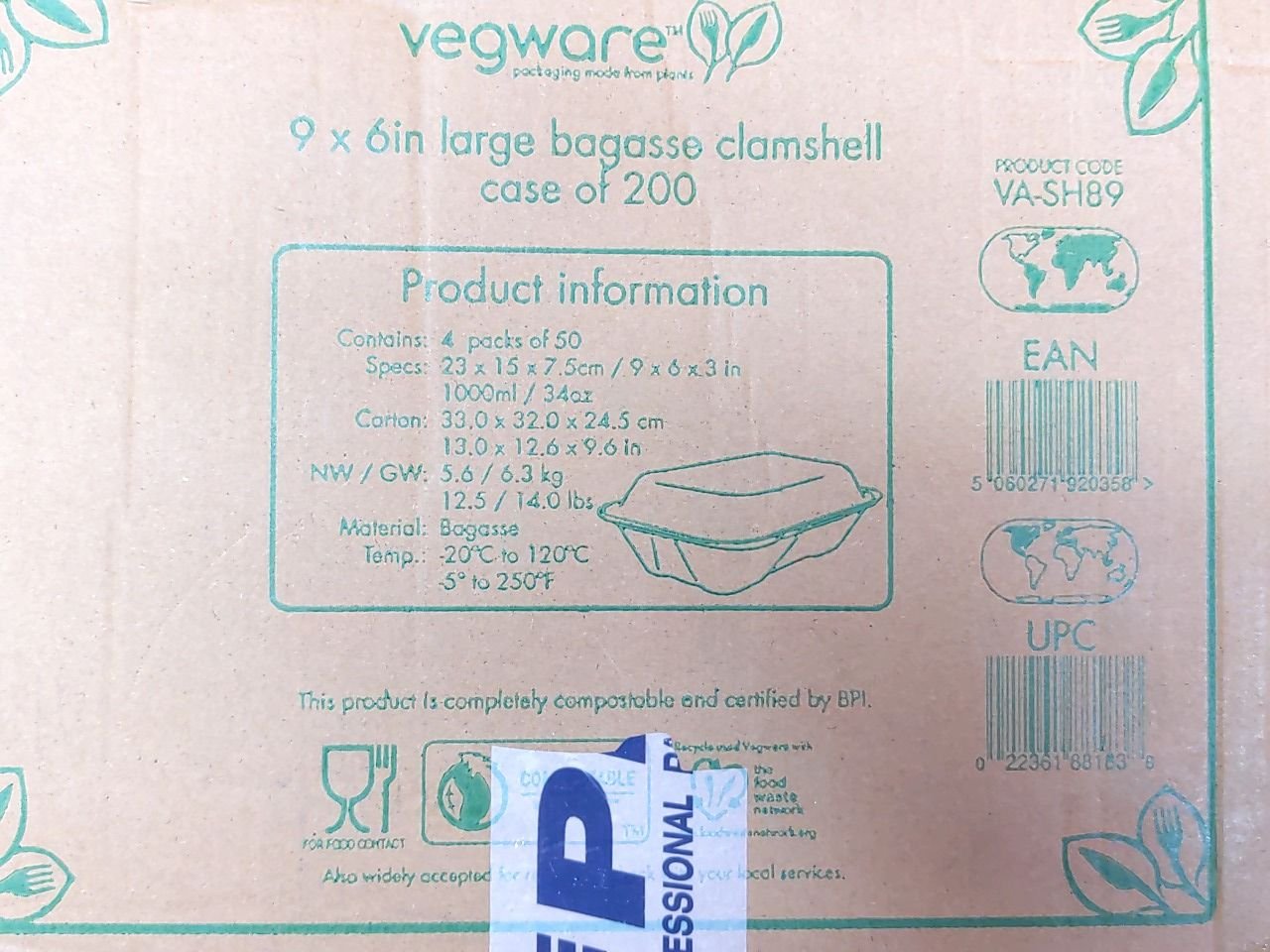 Obal na potraviny Vegware 