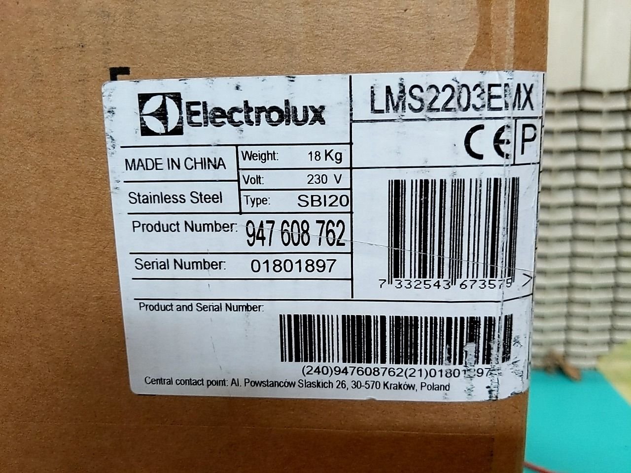 Vestavná mikrovlná trouba Elektrolux LMS2203EMX