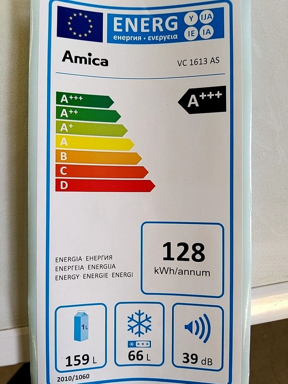 Kombinovaná chladnička Amica VC1613AS