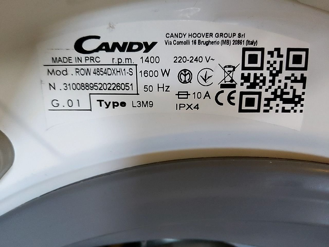 Pračka Candy ROW 4854DXH/1-S