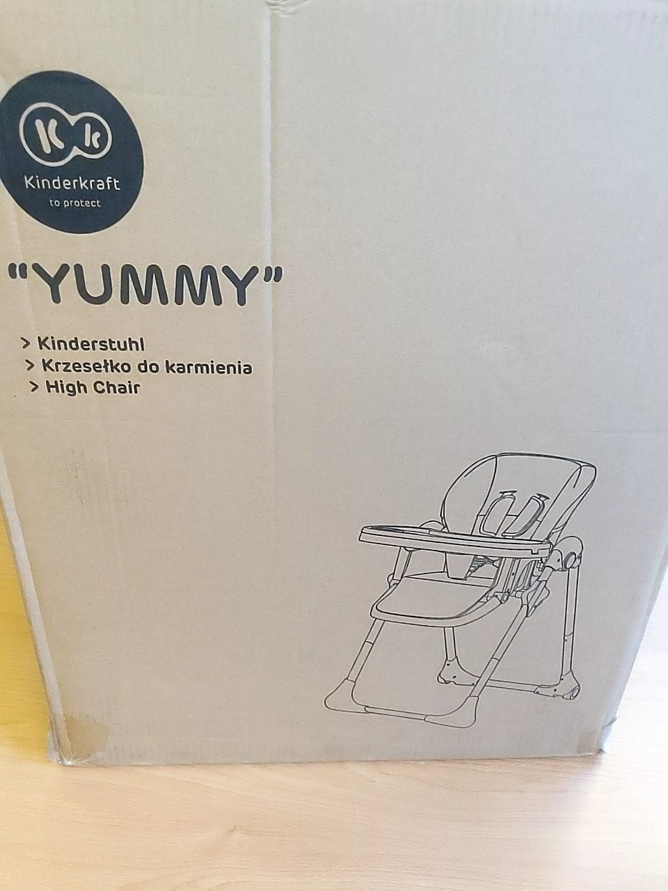 Dětská jídelní stolička Kinderkraft Yummy (růžová)