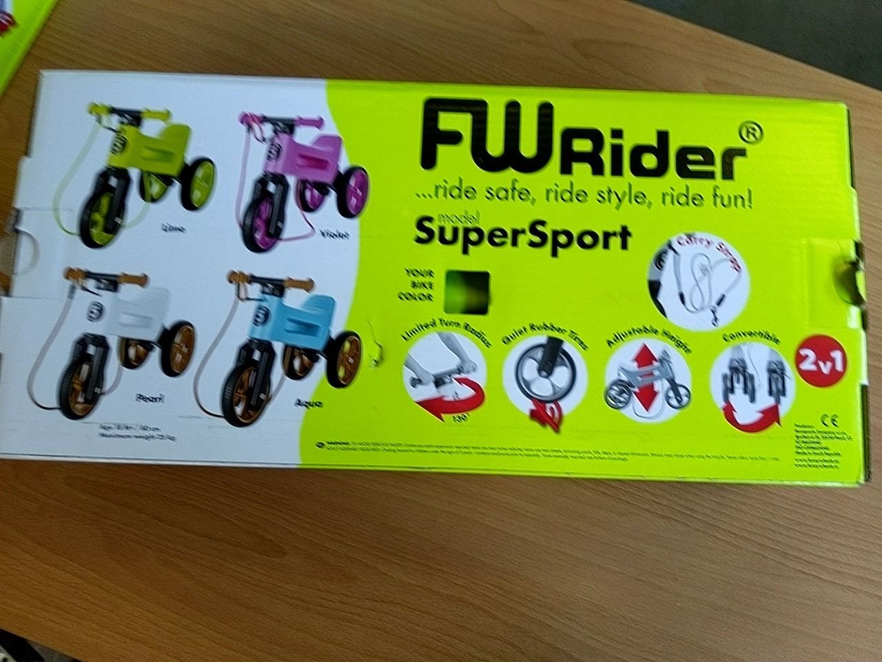 Dětské odrážedlo FWRider Super Sport (zelené)