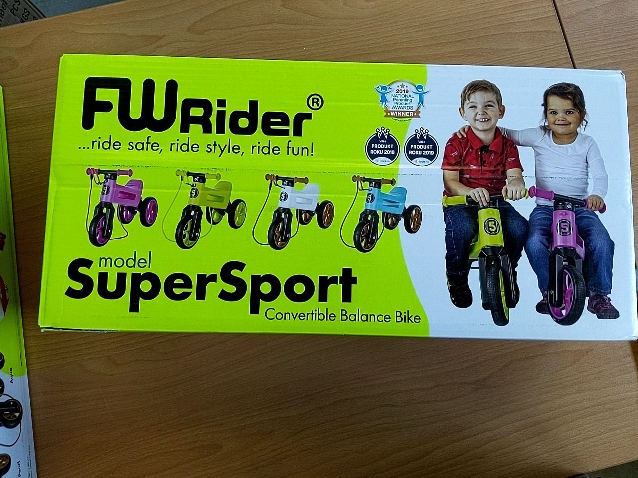 Dětské odrážedlo FWRider Super Sport (zelené)