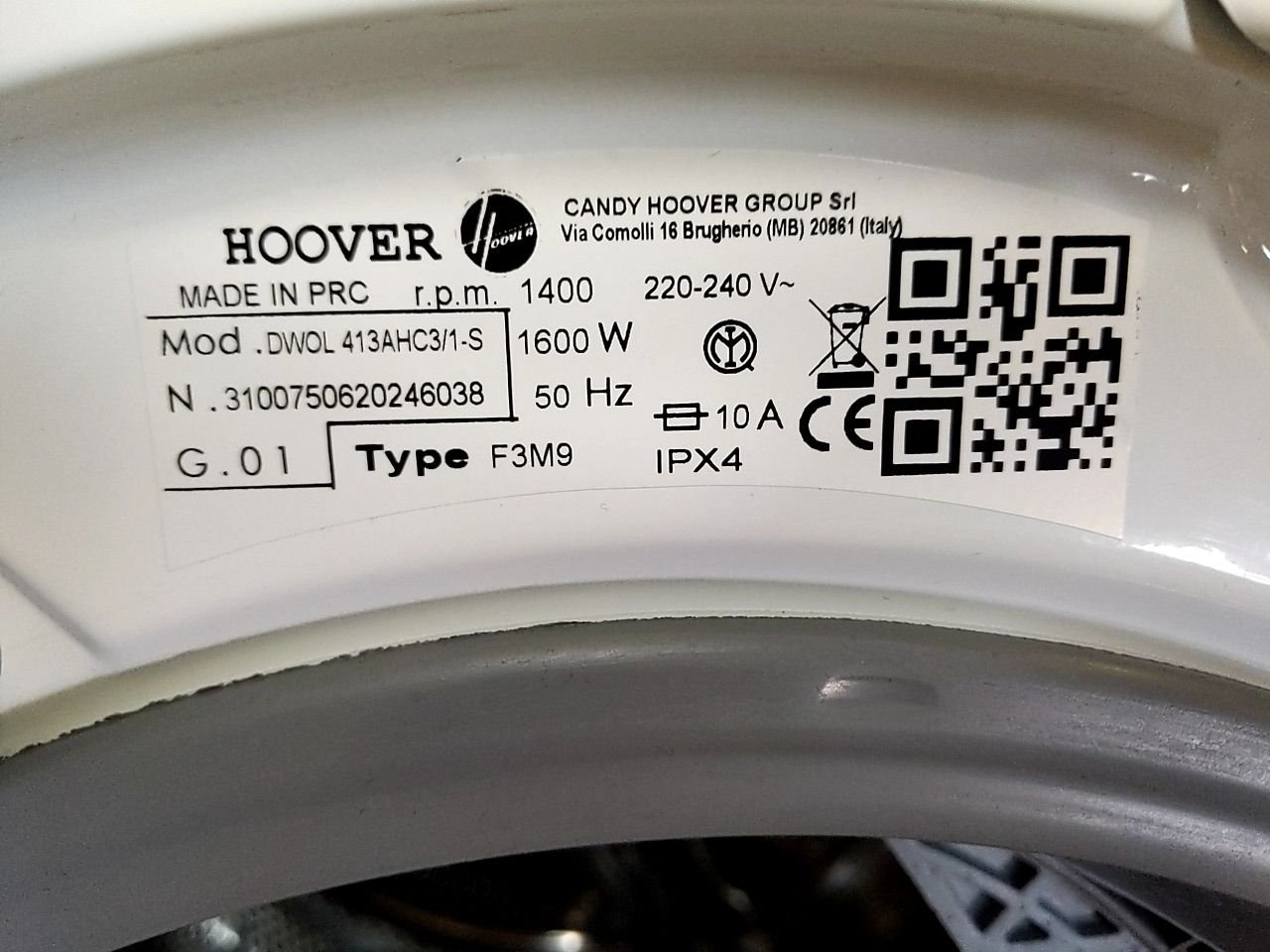 Pračka Hoover DWOL 413AHC3/1-S