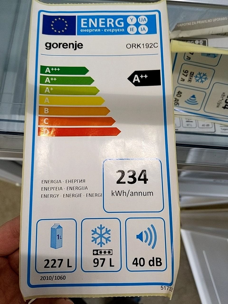 Kombinovaná chladnička Gorenje ORK192C