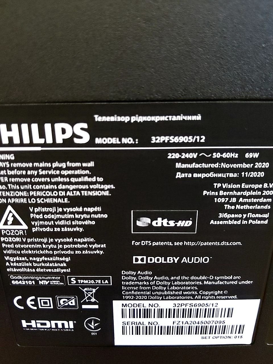 Led TV Philips 32PFS6905/12