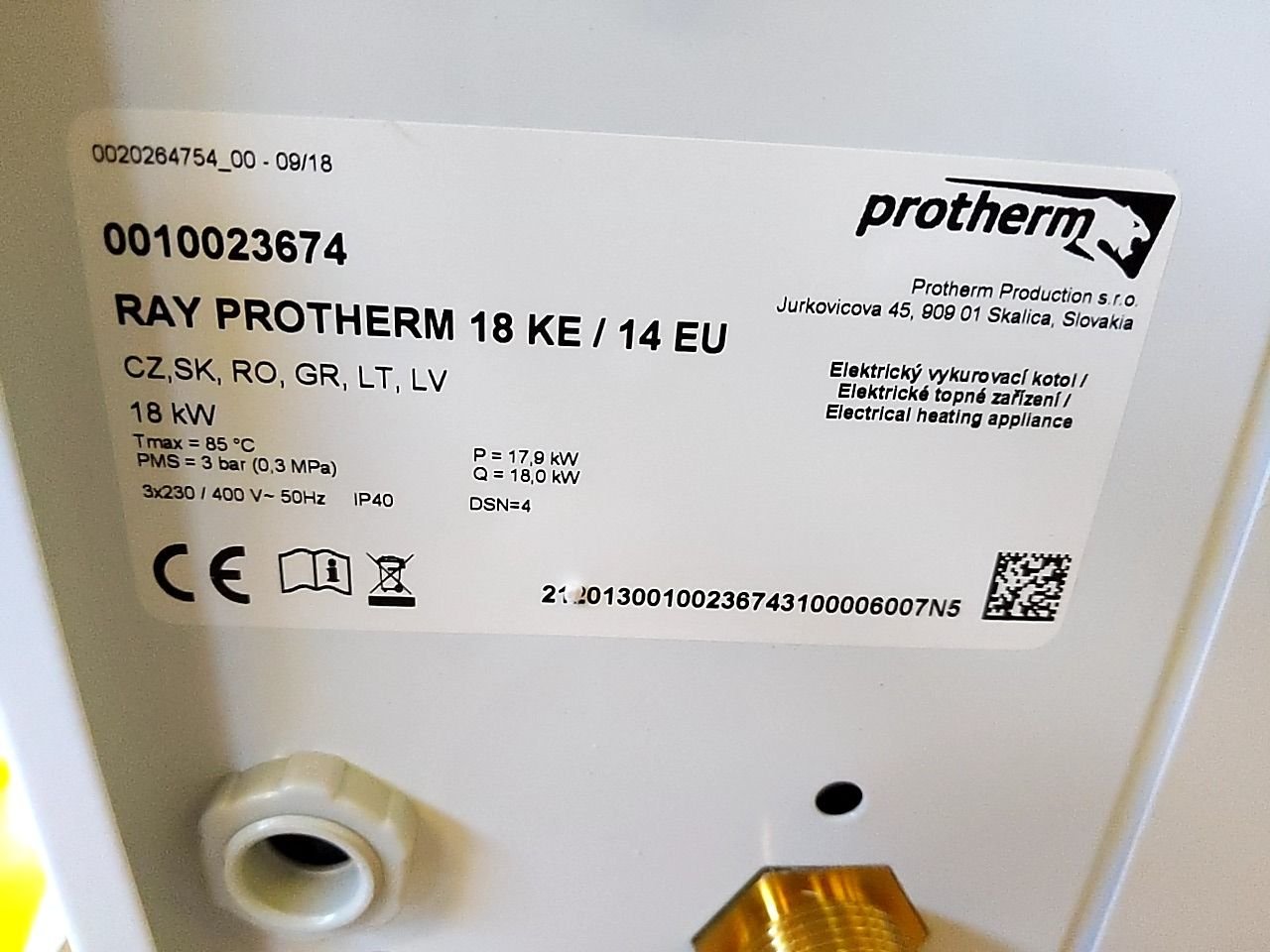 Elektrokotel Protherm RAY 18 KE/14 EU