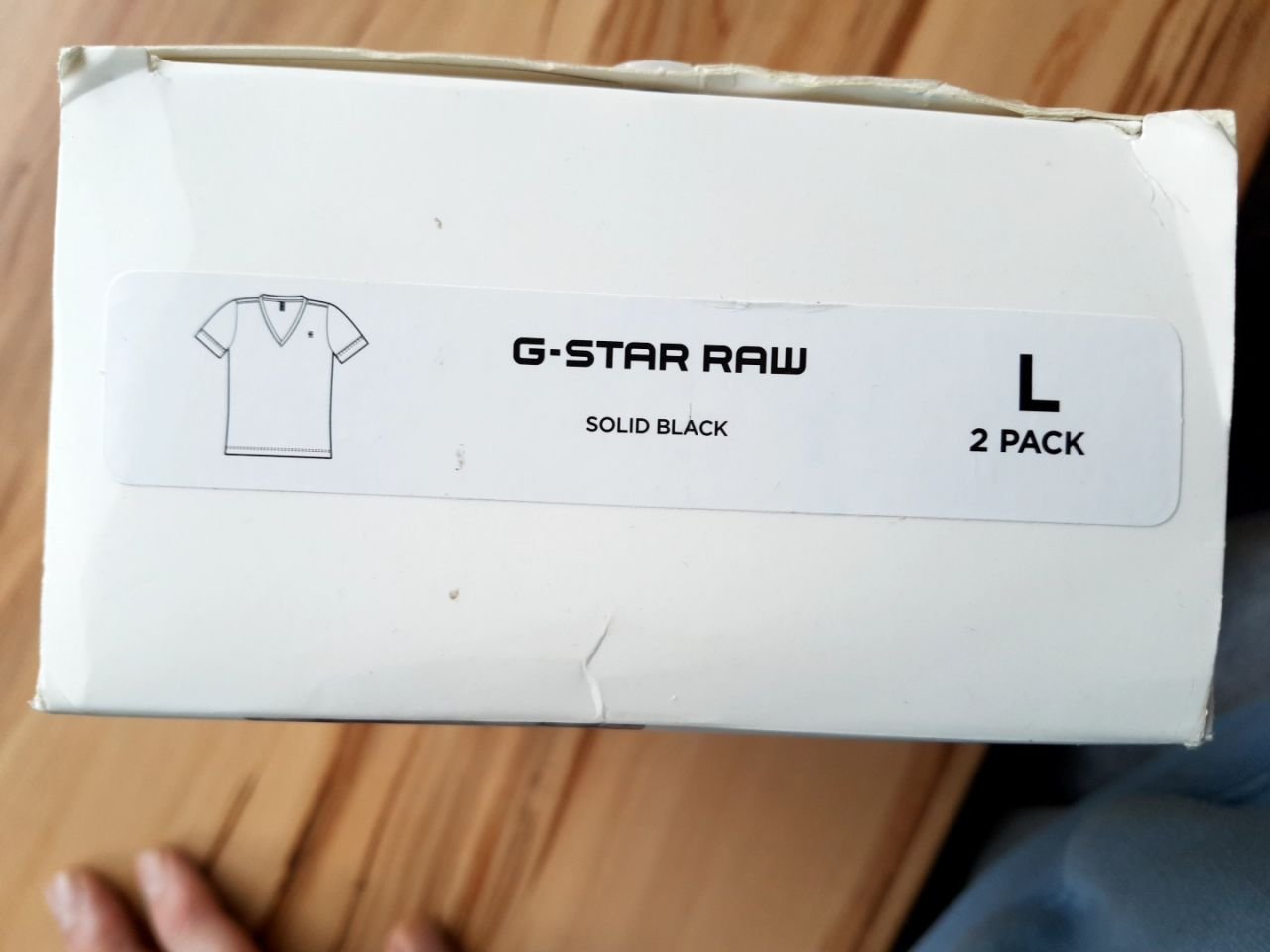 2x panské tričko s krátkým rukávem G-Star Raw velikost L EU, černé