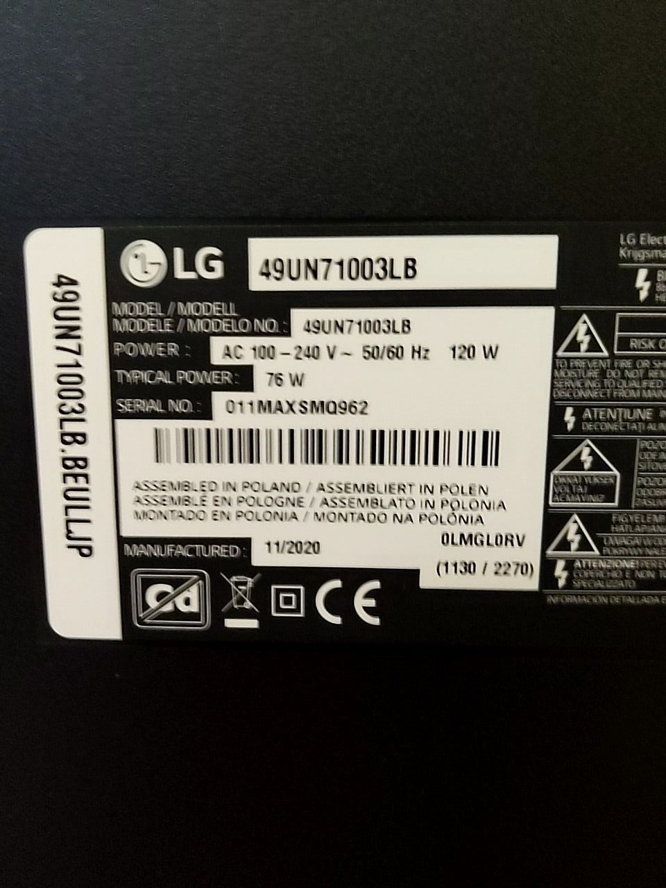 Led TV LG 49UN71003LB