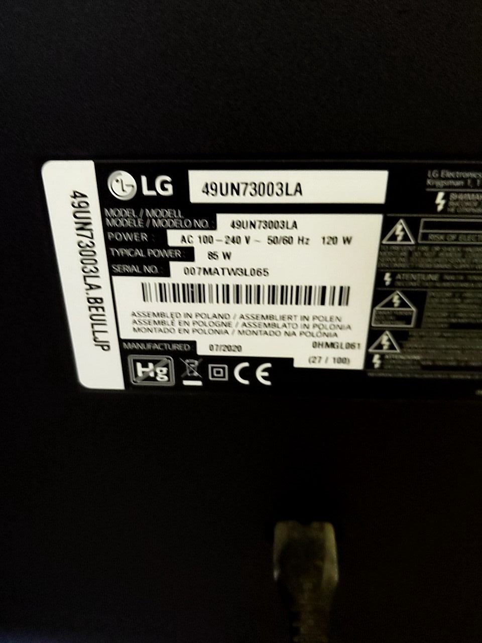 Led TV LG 49UN73003LA