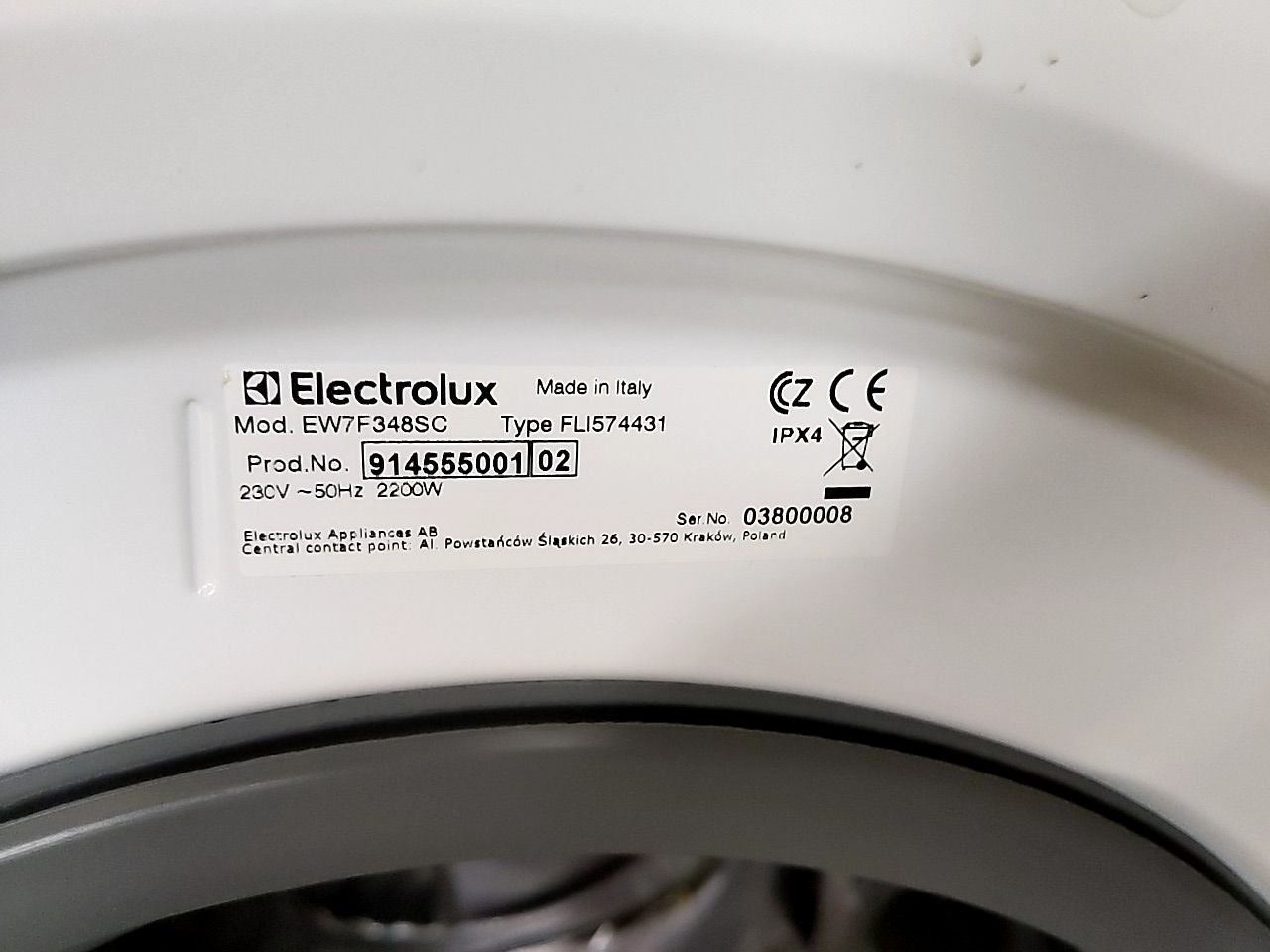 Pračka Electrolux EW7F348SC