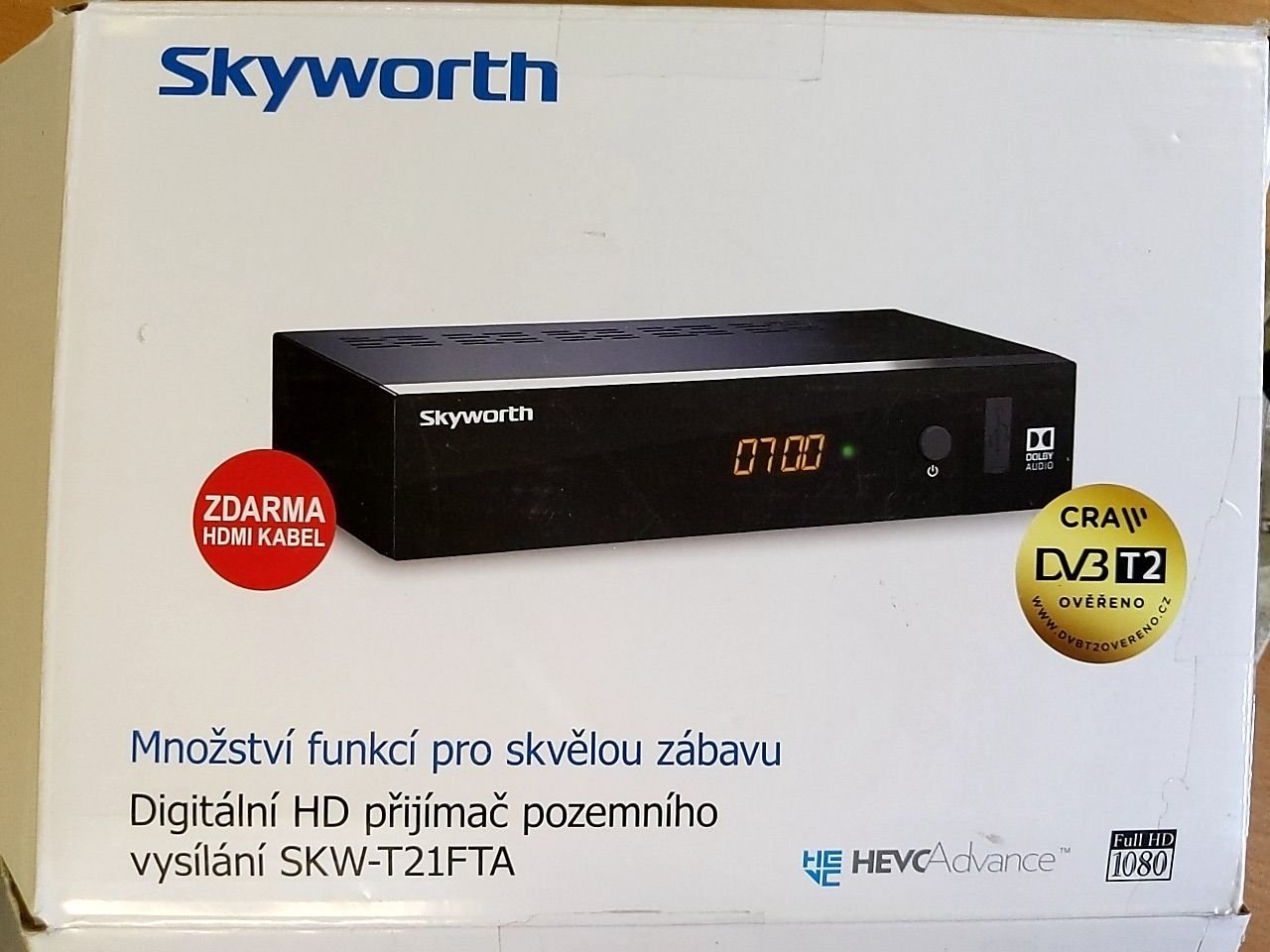 HD set-top box DVB-T2 Skyworth SKW-T21FTA
