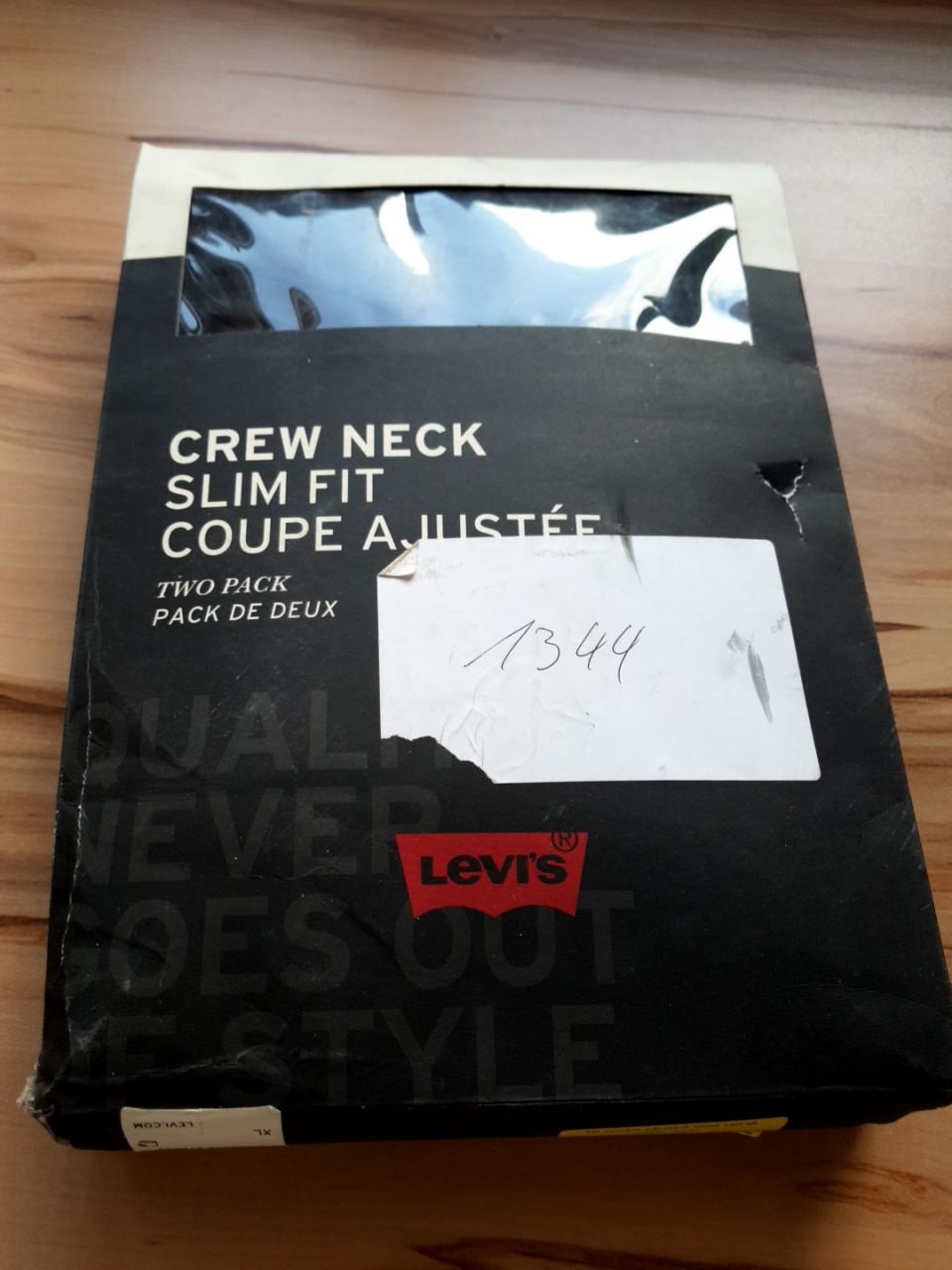 2x pánské tričko Lewis Velikost XL (černé, Slim Fit)