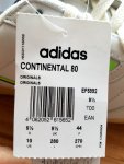 Boty Adidas Continental 80, velikost 9a1/2 UK