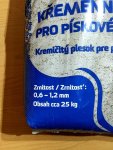 Křemenný písek pro pískové filtrace Marimex Zrnitost 0,6 - 1,2 mm