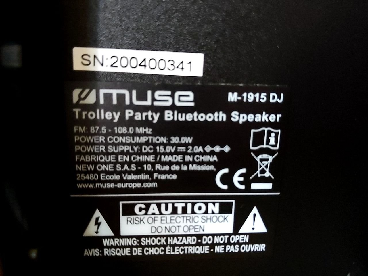 Bluetooth party reproduktor s mikrofonem Muse M-1915DJ