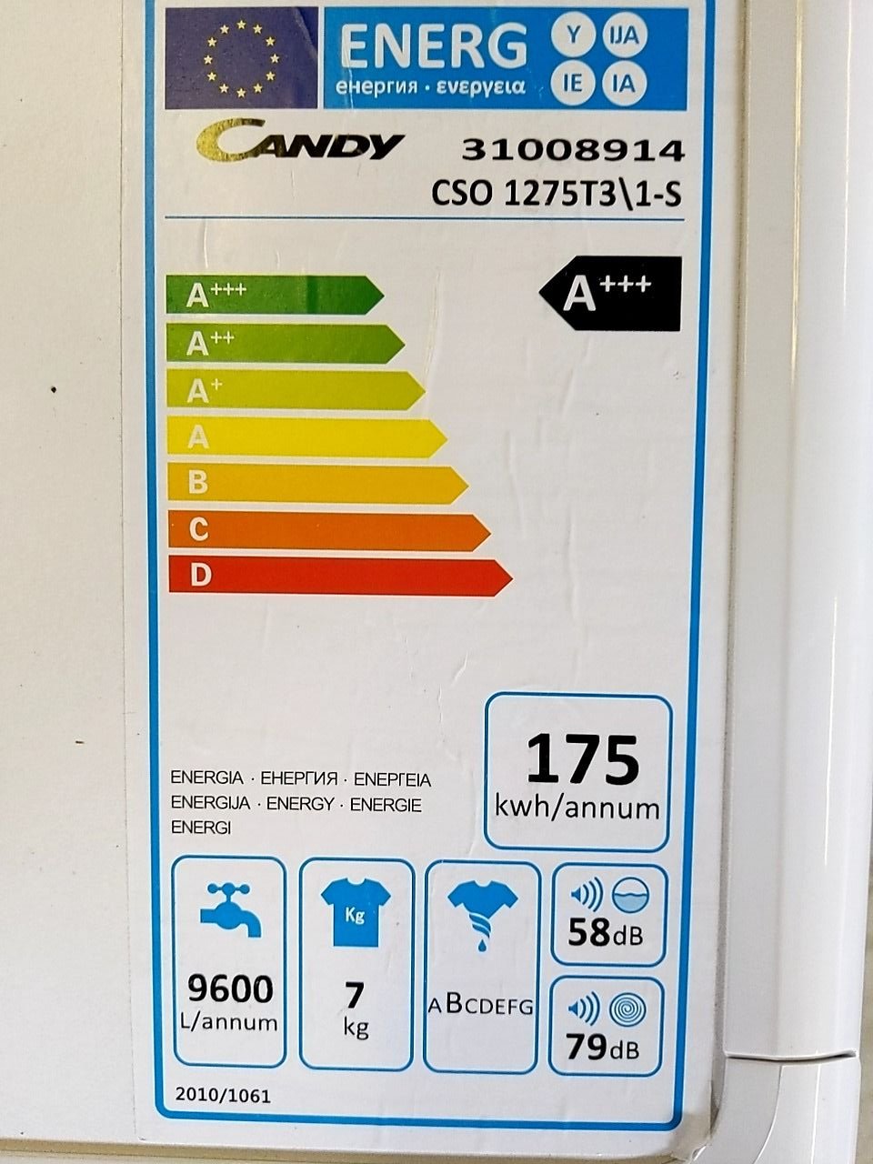 Pračka Candy CSO 1275T3\1-S