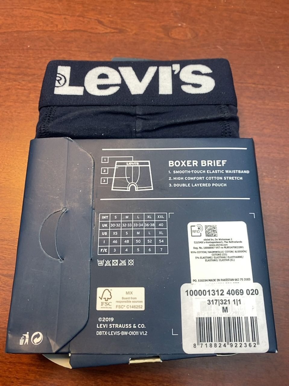 boxerky Levis velikost M