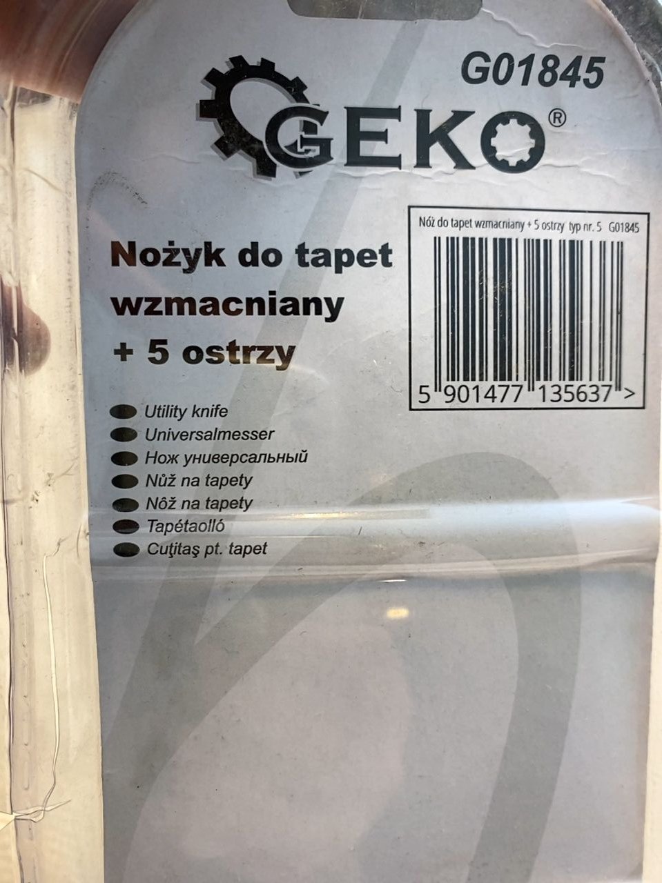 Nůž na tapety Geko 