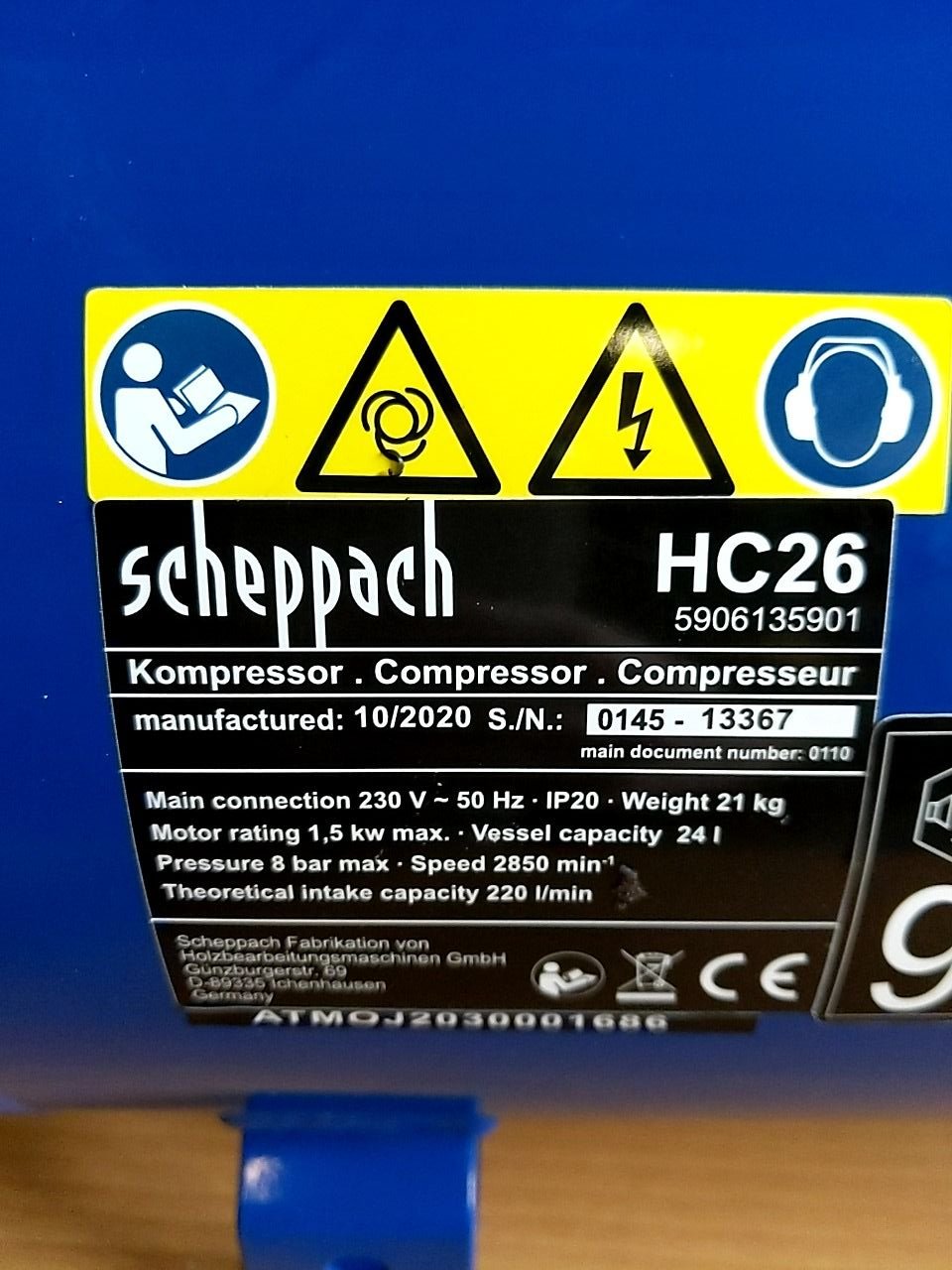 Kompresor Scheppach H26