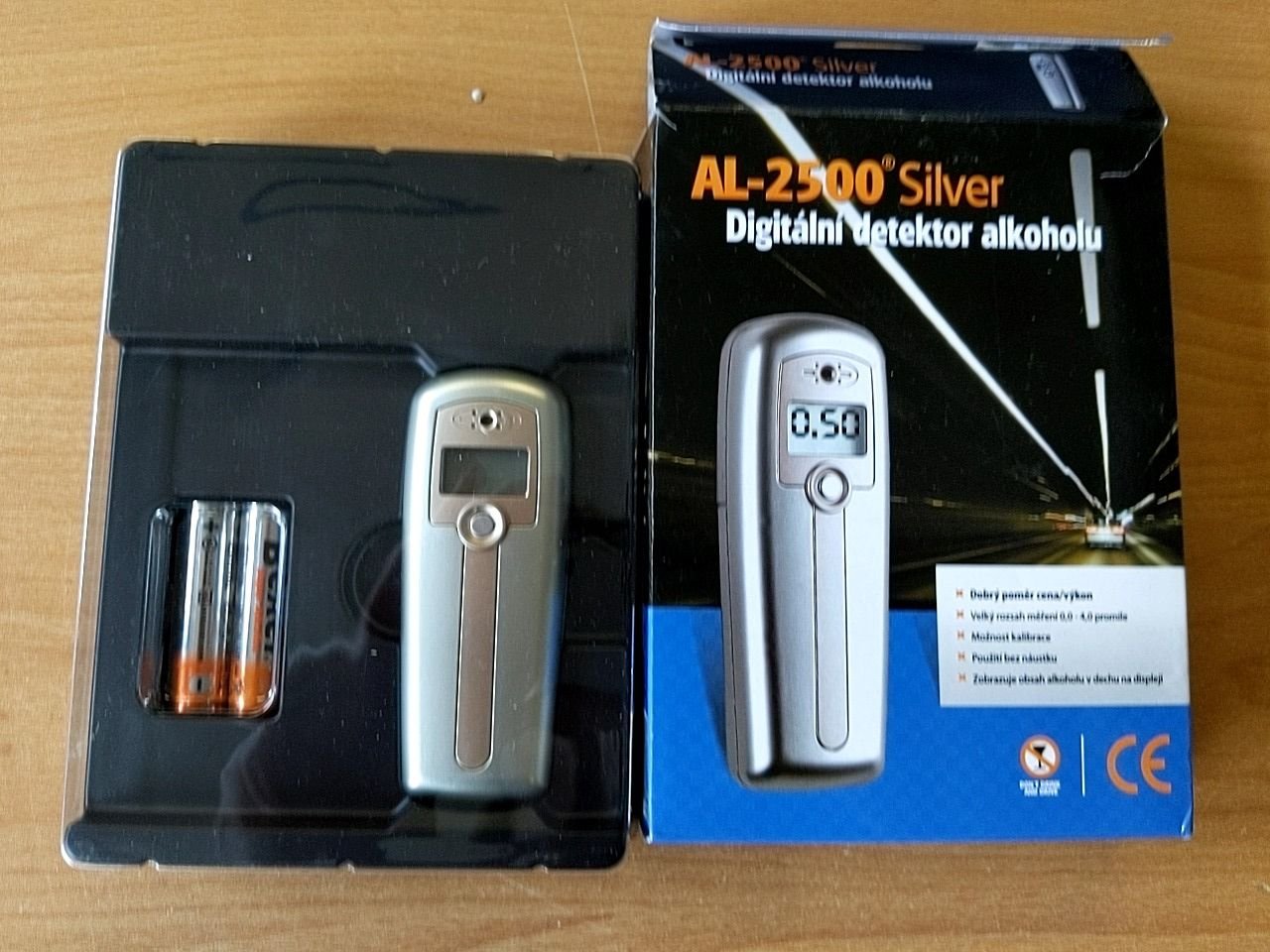 Digitální alkoholtester AL-2500 Silver