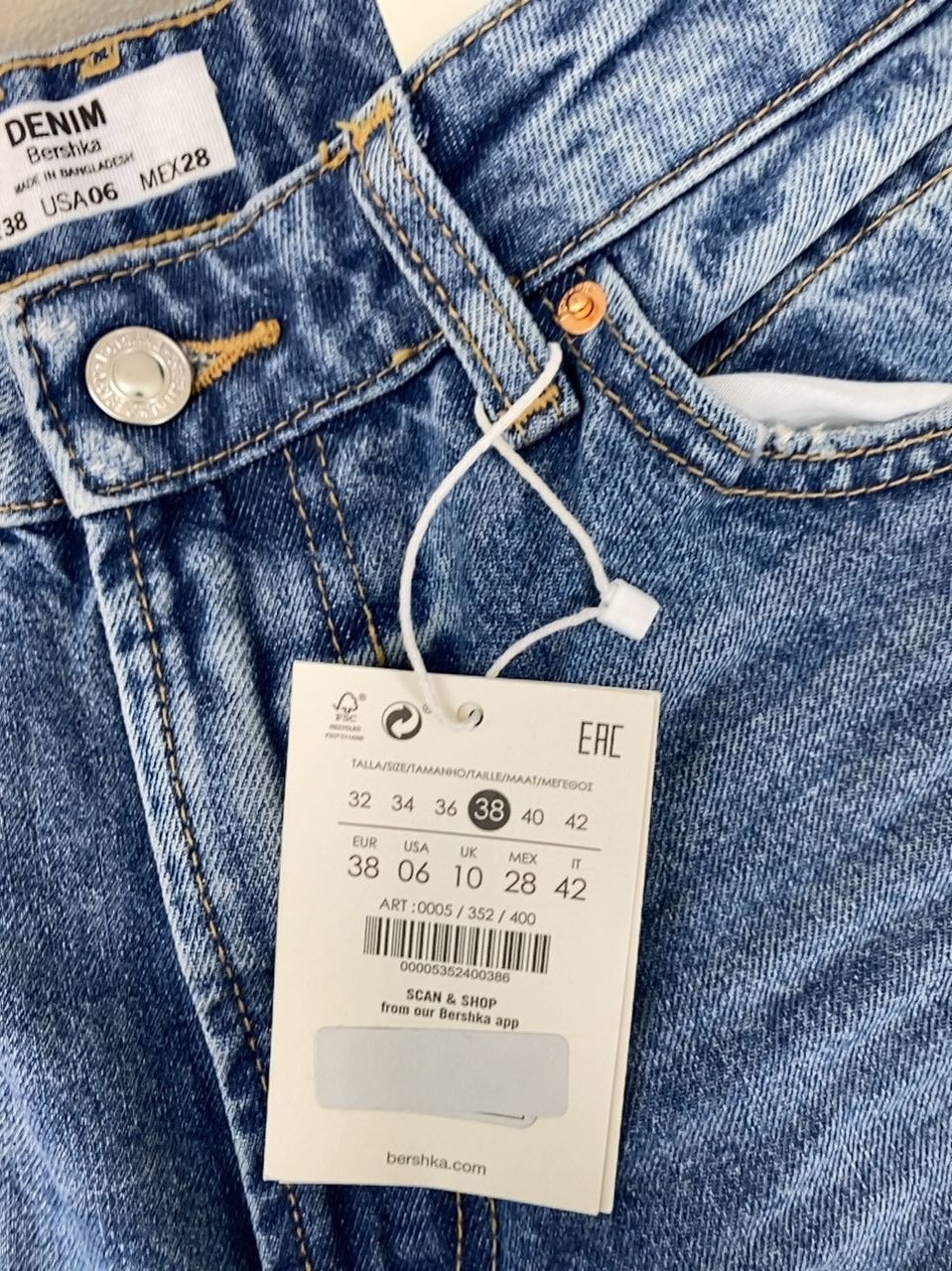 Dámské džíny Bershka Velikost 38