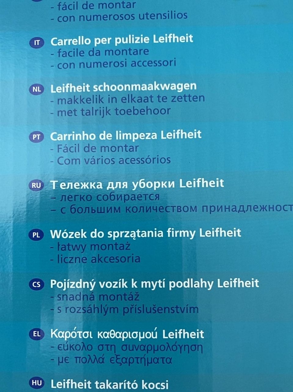 dětský pojízdný vozík k mytí podlahy Leifheit 