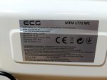 Mikrovlnná trouba ECG MTM 17771 WE
