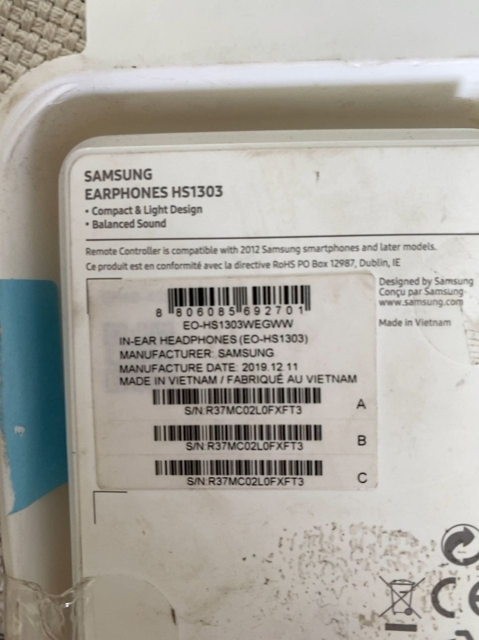 Sluchátka Samsung 
