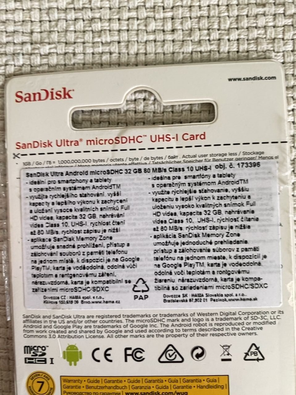 Paměťová karta SanDisk 32 GB