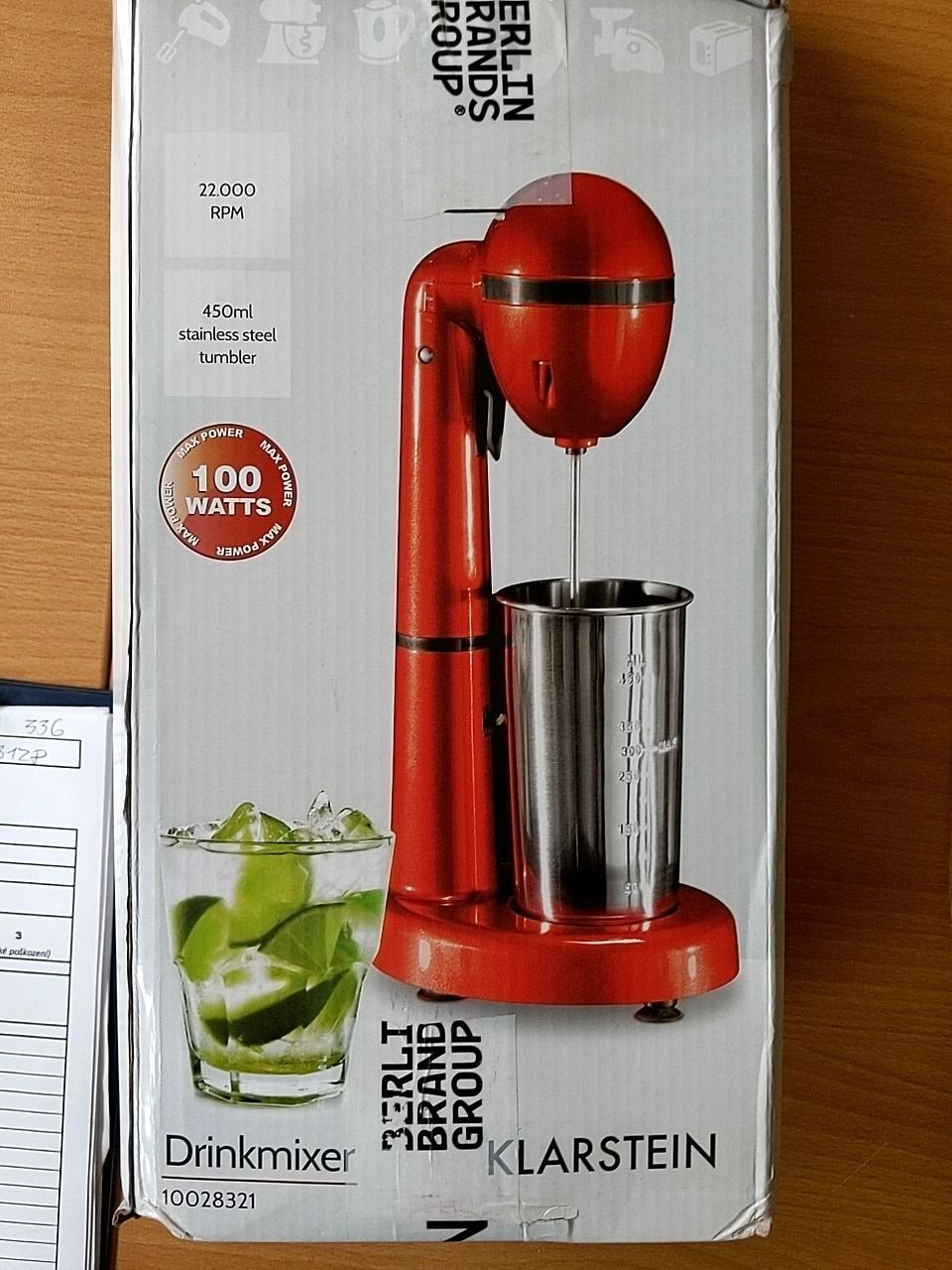 Mixer na míchání pití (100W) Klarstein VanDamme (10028321)