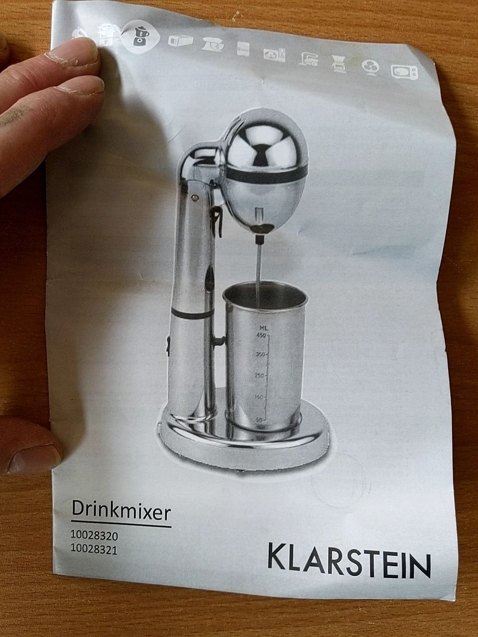 Mixer na míchání pití (100W) Klarstein VanDamme (10028321)