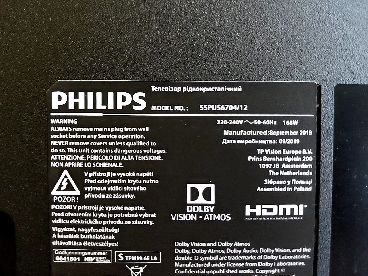 Televize Philips 55PUS6704/12