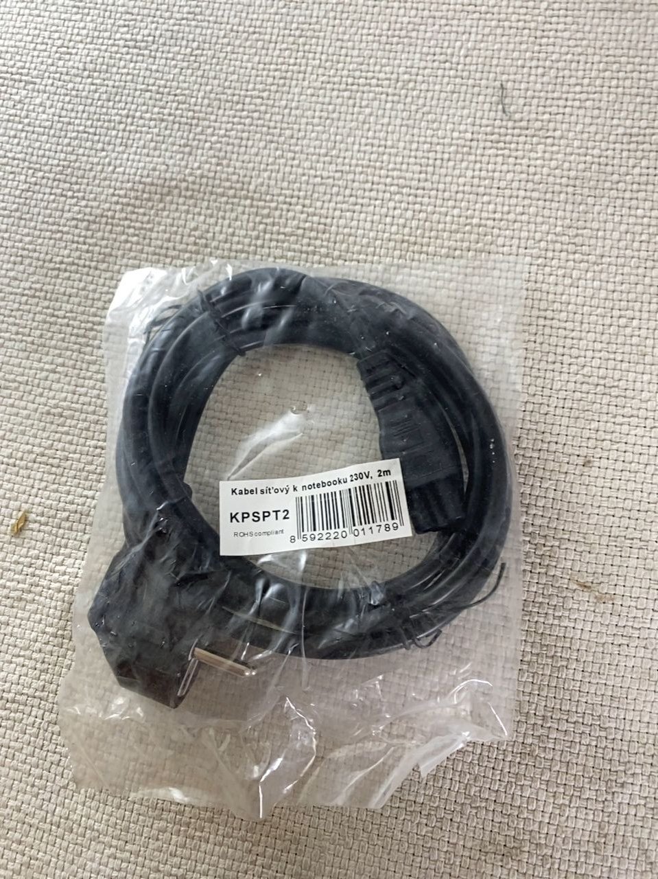 síťový kabel k notebooku  230V, 2m