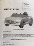 El. autíčko  Bentley EXP 12