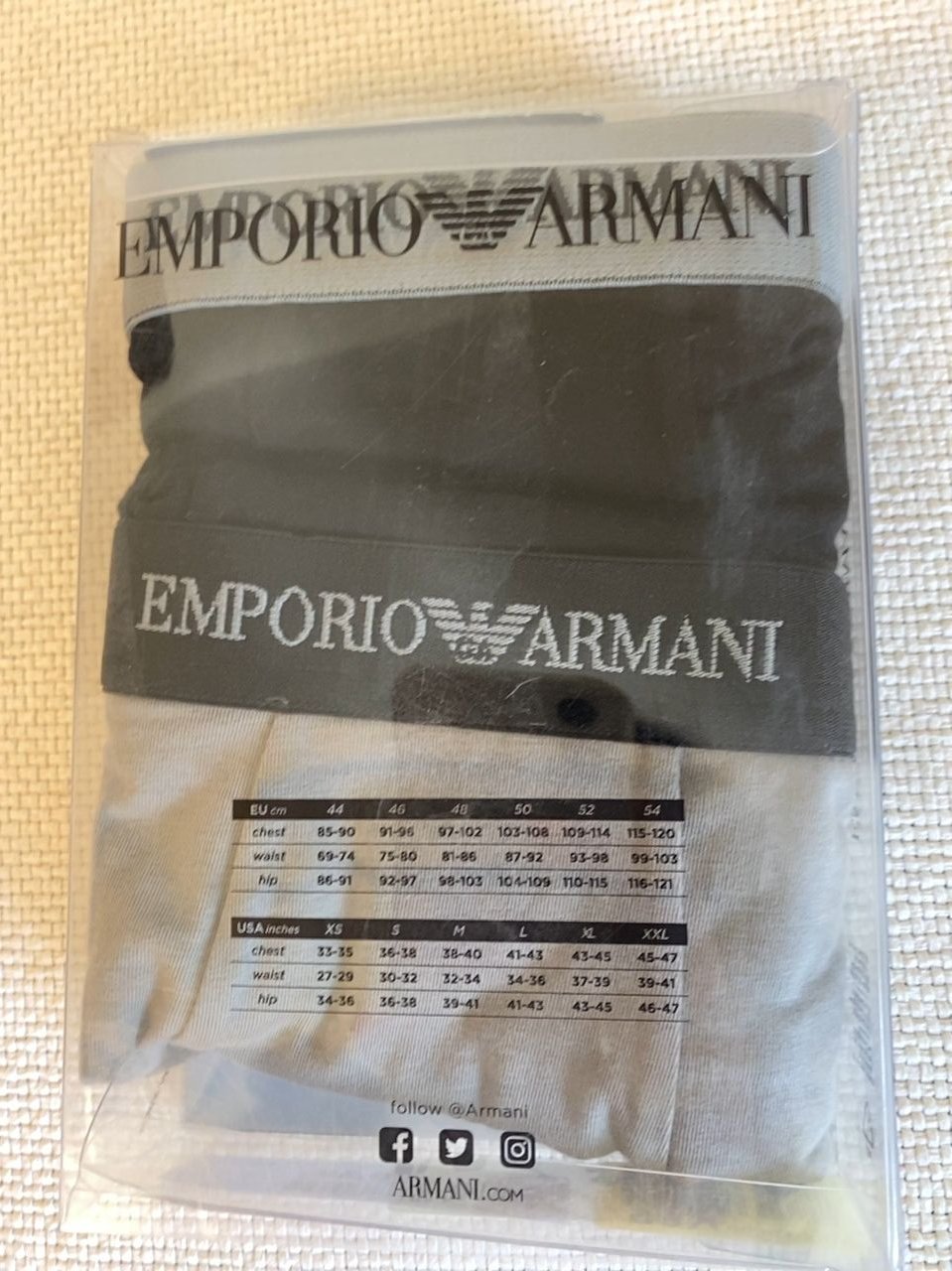 pánské spodní prádlo Emporio Armani velikost XL