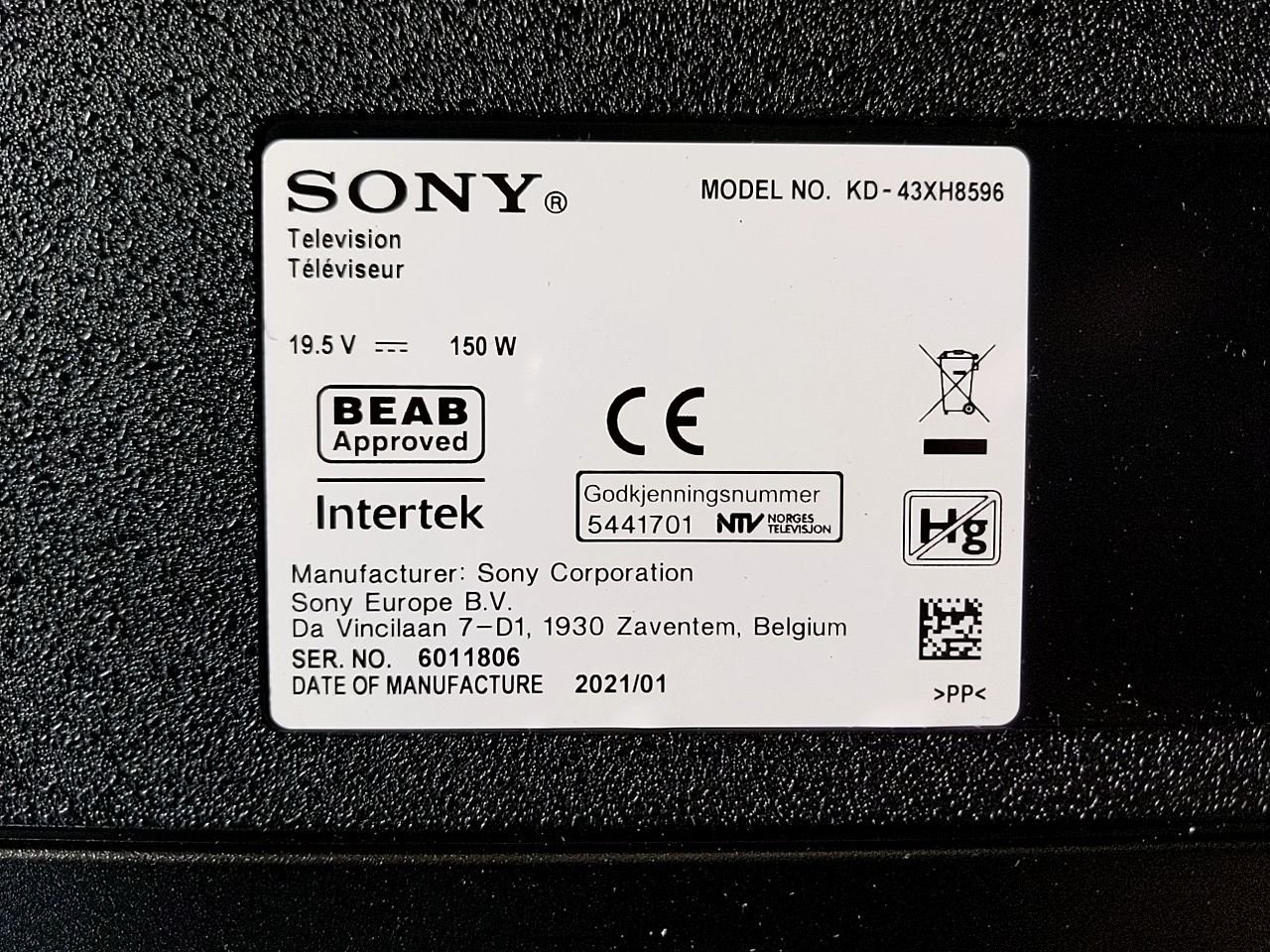 Televize Sony KD-43XH8596