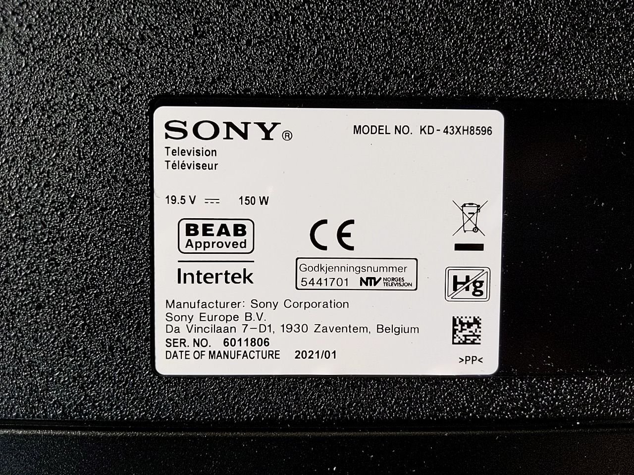 Televize Sony KD-43XH8596