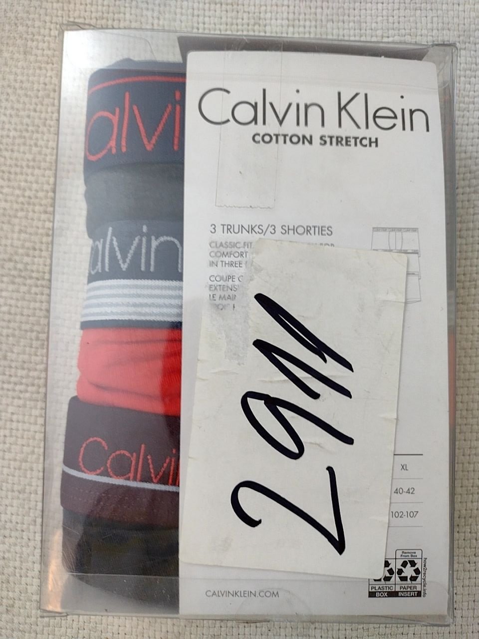 pánské spodní prádlo Calvin Klein velikost M