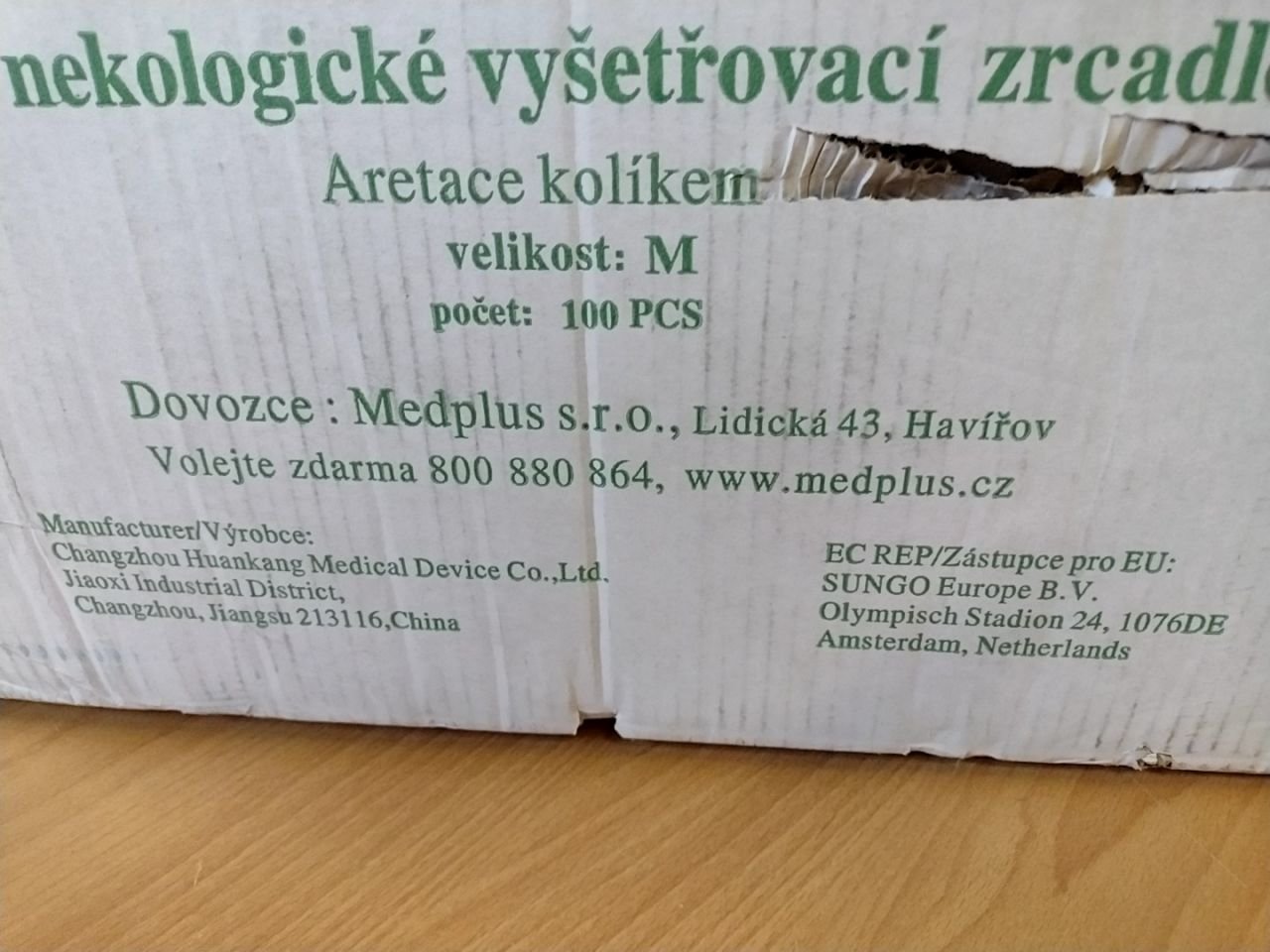 Gynekologické vyšetřovací zrcátko Medplus 