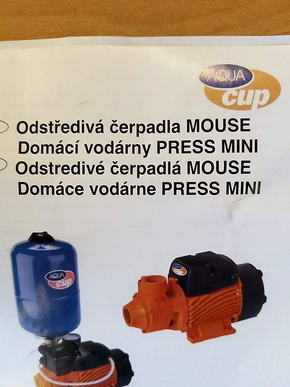 Odstředivé čerpadlo Aquacup MOUSE Q-80