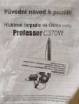 Hlubinné čerpadlo na čistou vodu Professor C370W