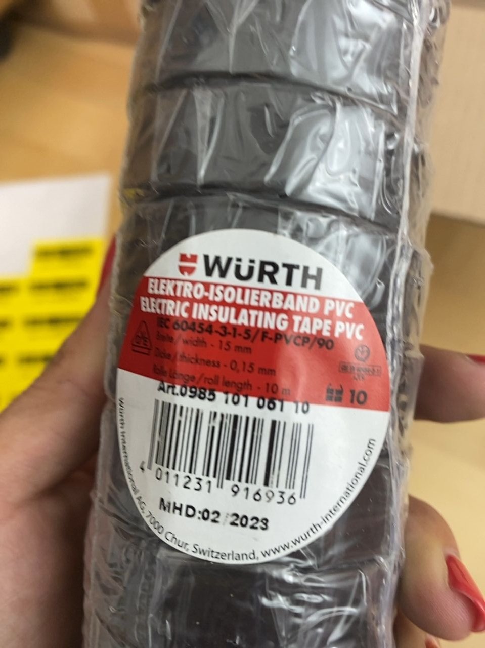 Elektrikářská páska Würth 