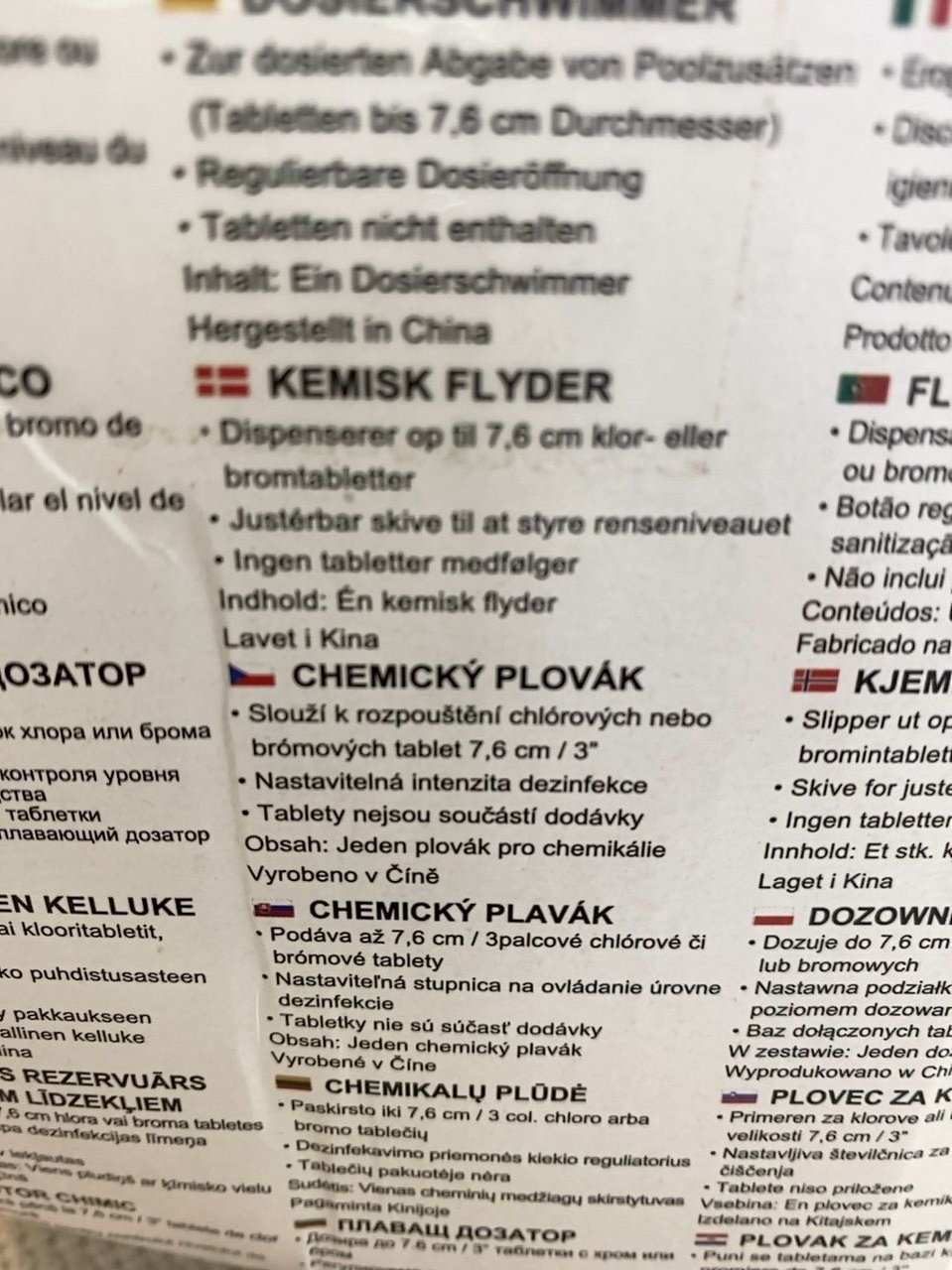 Chemický plovák Flowclear 