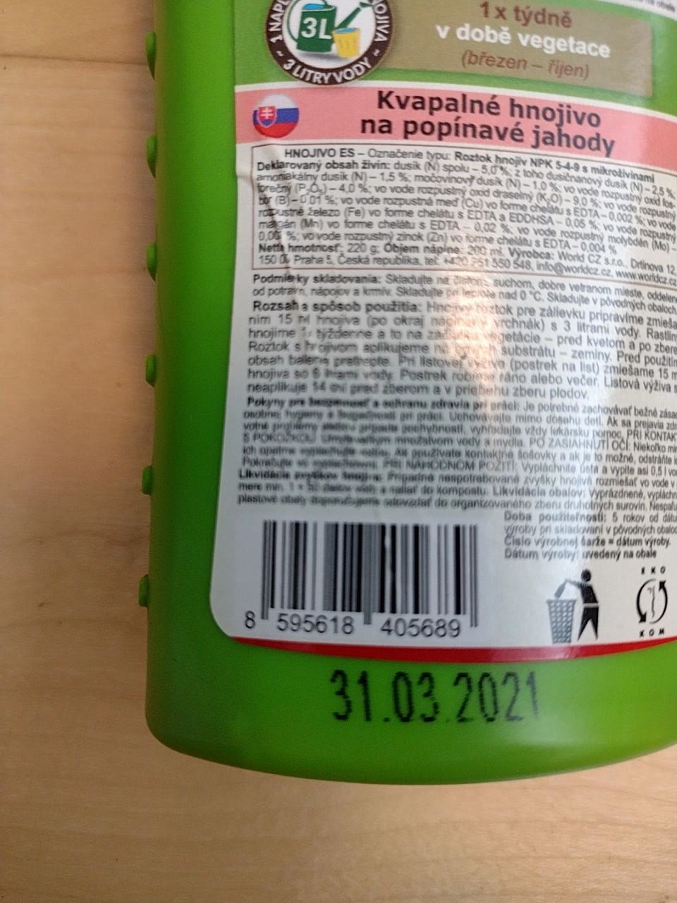 Hnojivo na popínavé jahody  