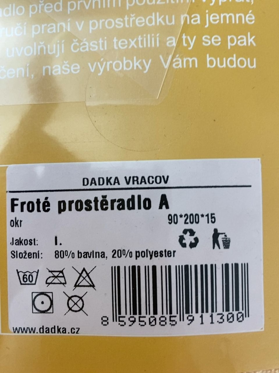 Prostěradlo Dadka 