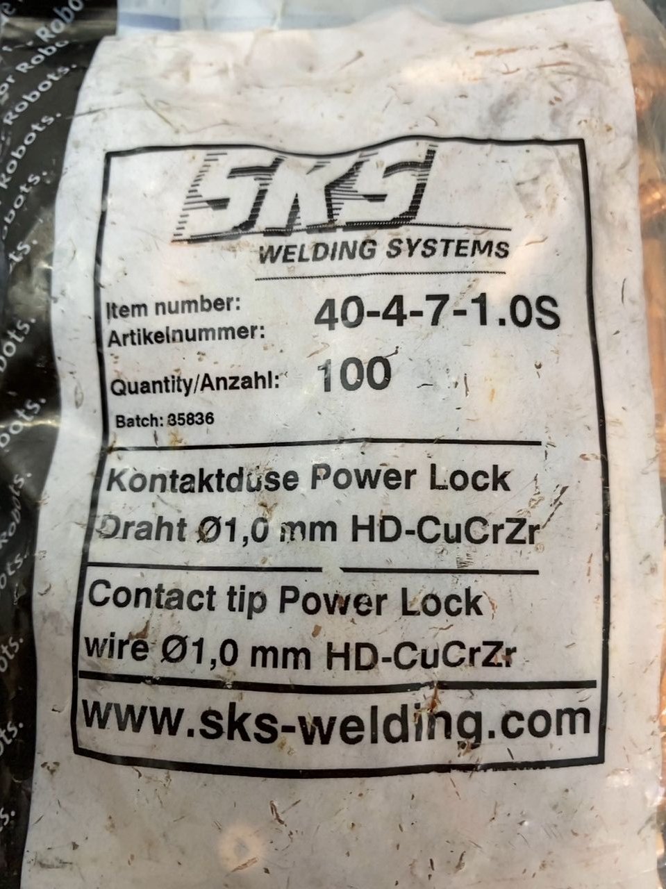 Contact tip Power Lock SKS