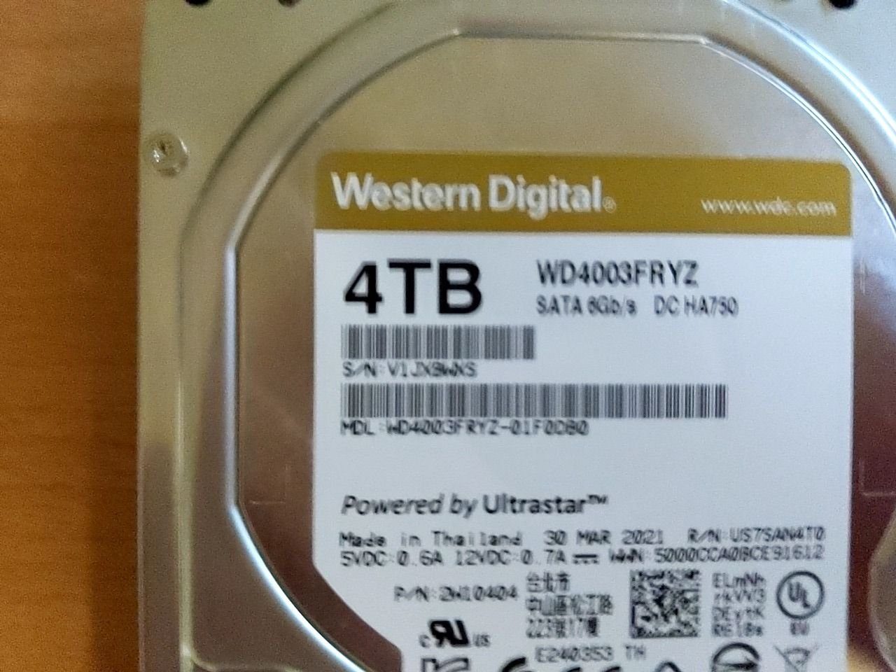 Harddisk Western Digital wd4003fryz