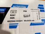 Brusný pás Norton 55 x 3500 mm